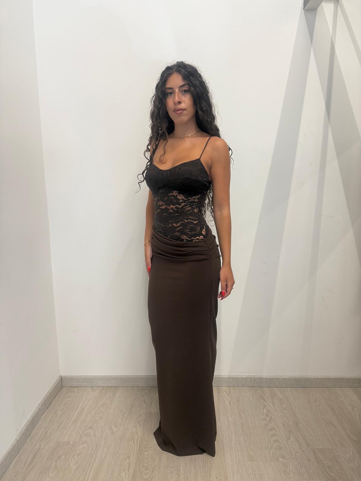 VESTITO LUNGO IN PIZZO