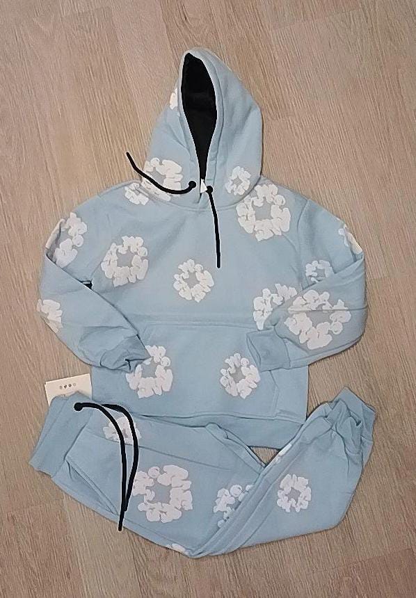 TUTA FELPATA A FIORI